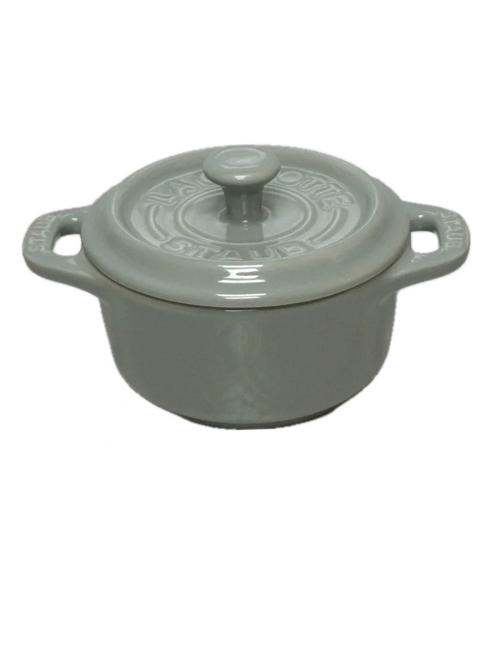 NWT Staub Cast Iron Round Cocotte & Rectangular Baking Dish in Eucalyptus Green
